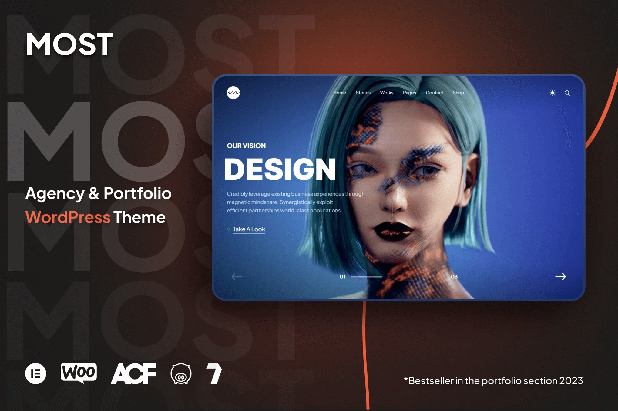 Most – Tema de Agência Criativa e Portfólio