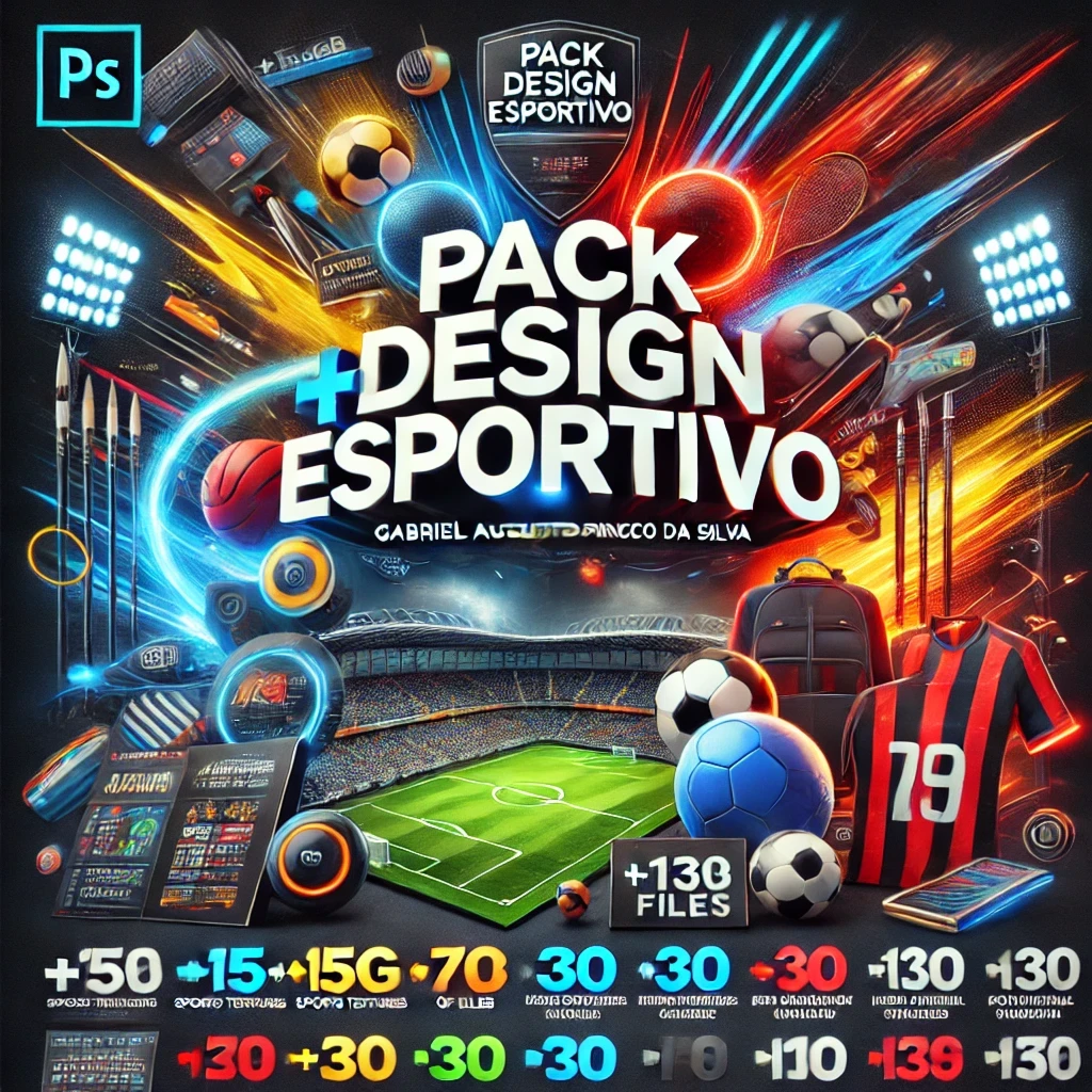 Pacote de Elementos Visuais e Brushes para Temática Esportiva